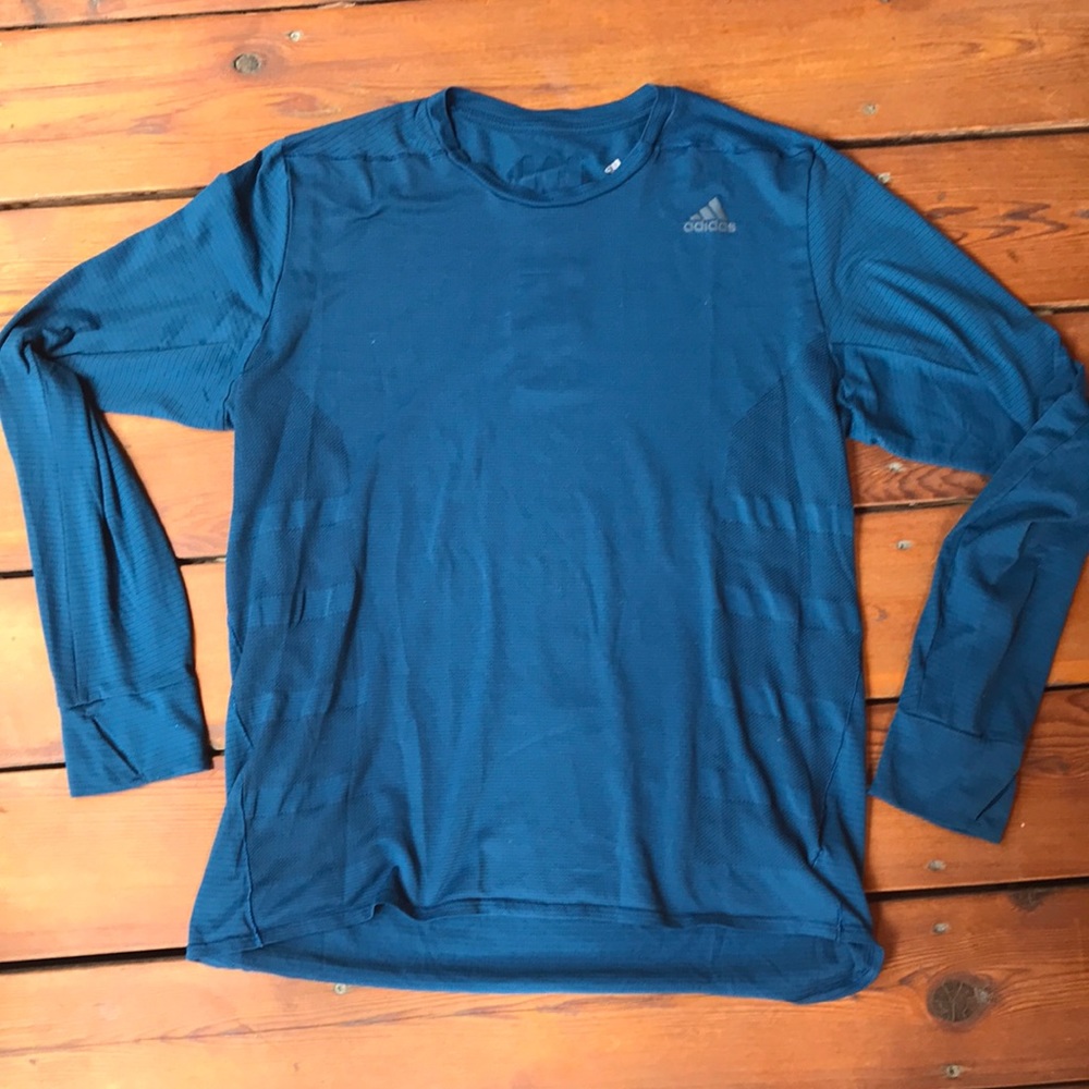 Adidas Running climacool L blue long sleeve tee